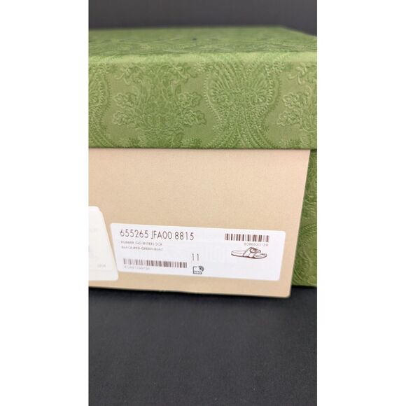 NIB MENS GUCCI SANDALS SLIDES INTERLOCKING GG RUBBER CLASSIC - Picture 9 of 12